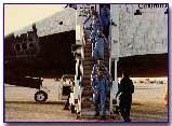 STS-9 crew egress